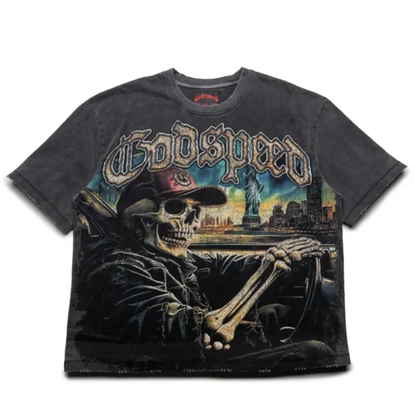 Men's Grey Wash Godspeed New York Sightseeing Tee