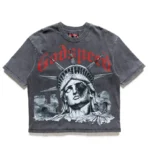 Men's Grey Wash Godspeed R.O.M.E Tee T- Shirt