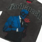 Men's Grey Wash Godspeed Smell The Roses T-Shirt
