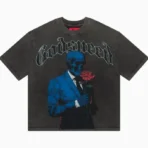 Men's Grey Wash Godspeed Smell The Roses T-Shirt