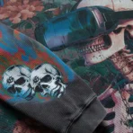 Men's Grey Washed Godspeed Vision Flowers L_S Thermal Close