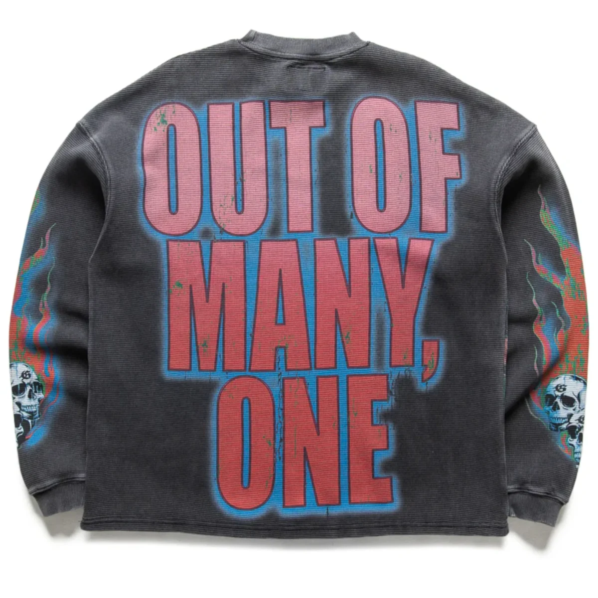 Men's Grey Washed Godspeed Vision Flowers L/S Thermal - Image 2