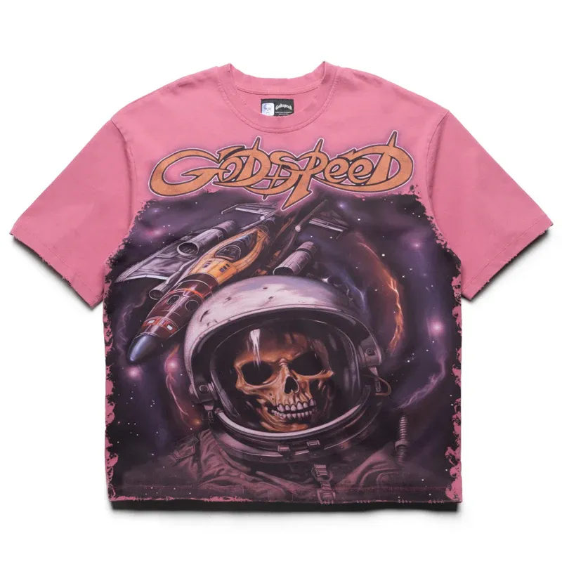 Men'S Pink Godspeed New York Space Traveler Tee - Godspeed Men's Pink Godspeed New York Space Traveler Tee