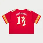 Men's Red Godspeed Skull Jersey Back