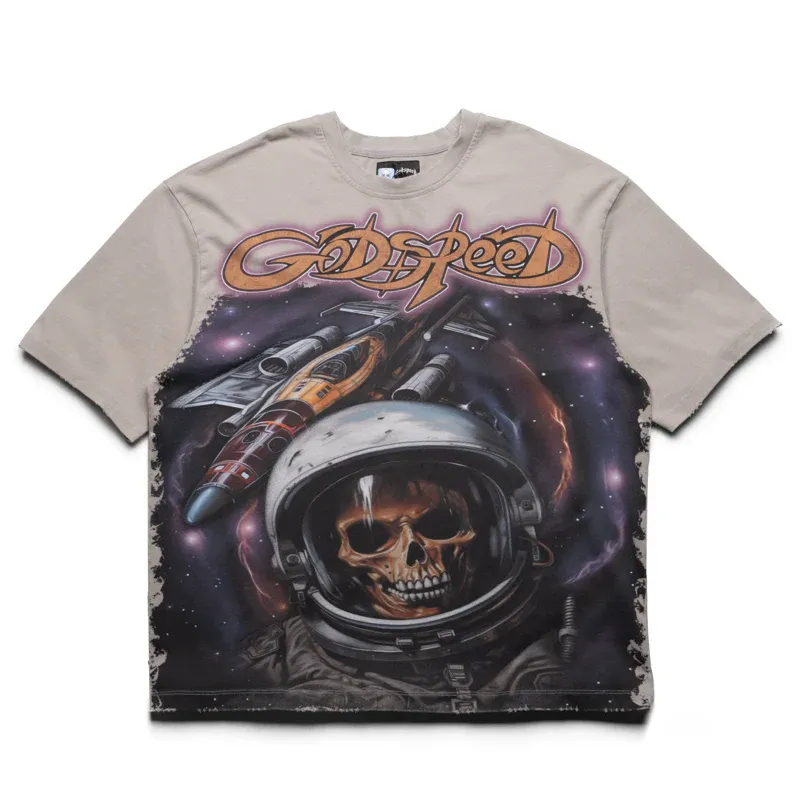 Men'S Stone Wash Godspeed New York Space Traveler Tee - Godspeed Men's Stone Wash Godspeed New York Space Traveler Tee