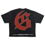 Men's Washed Grey Godspeed Sea Sick Crew Neck T-Shirt Back