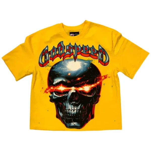 Men's Yellow Godspeed Galaxsee Crew Neck T-Shirt