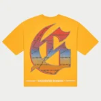 Men's Yellow Godspeed Ollie Short Sleeve T-Shirt Back