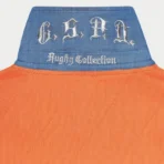 Orange/Black Godspeed Clothing Sunkiss Rugby Shirt Close