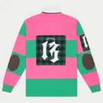 Pink Green Godspeed Classic Field Rugby T-Shirt Back