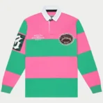 Pink Green Godspeed Classic Field Rugby T-Shirt