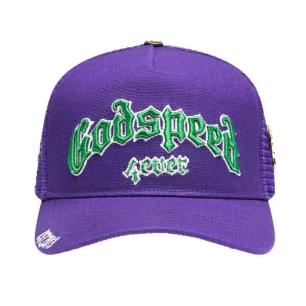 Purple-Green Godspeed Forever Grape Trucker Hat