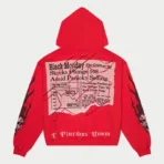 Red Godspeed Black Monday Hoodie Back View