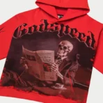 Red Godspeed Black Monday Hoodie Close View