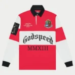 Red White Godspeed Clothing MMXIII Rugby Shirt