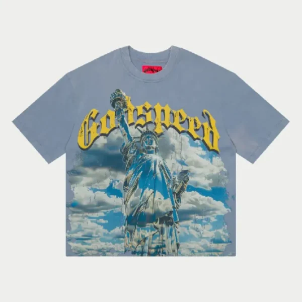 Sky Blue Godspeed Cotton T-Shirt