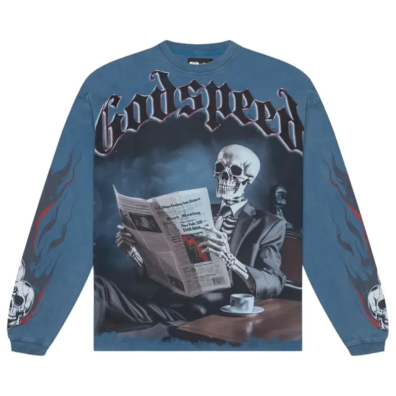 True Blue Godspeed Black Monday L/S T-Shirt - Godspeed True Blue Godspeed Black Monday L/S T-Shirt