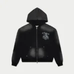 Vintage Washed Black Godspeed Circle Of Life Hoodie