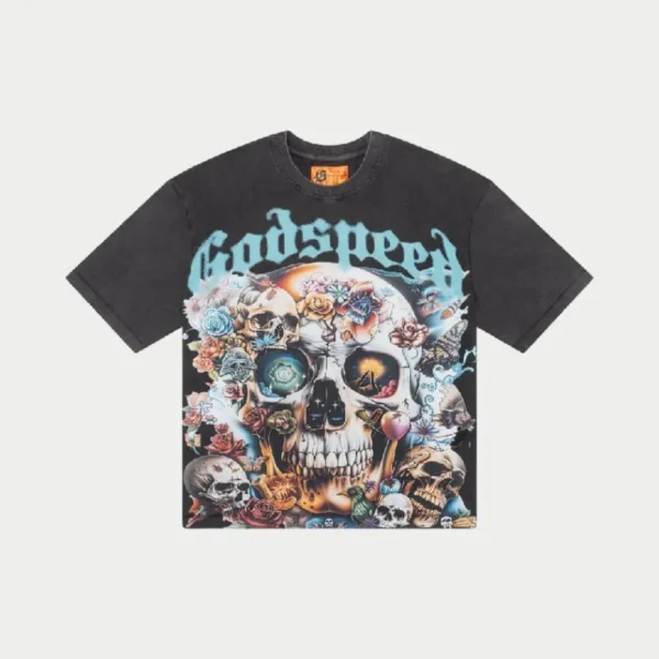 Washed Black Godspeed Cotton T-Shirt