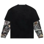 Washed Black Godspeed Gone Fishing Layered L/S Tee Back