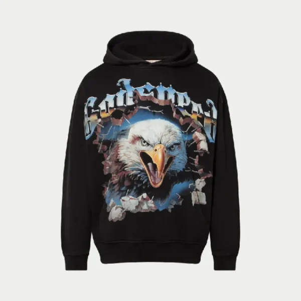 Washed Black Godspeed Spirit Animal Hoodie