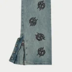 Washed Blue Godspeed Denim Pants Close View