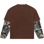Washed Brown Godspeed Gone Fishing Layered L/S Tee Back