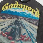 Washed Grey Long Lonely Road Thermal Long Sleeve Closer View