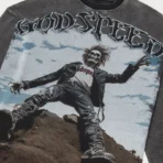 Washed Grey Rocker Thermal Long Sleeve Close-Up View