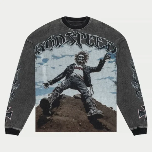 Washed Grey Rocker Thermal Long Sleeve