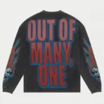 Washed Grey Vision Flowers Thermal Long Sleeve Shirt Back