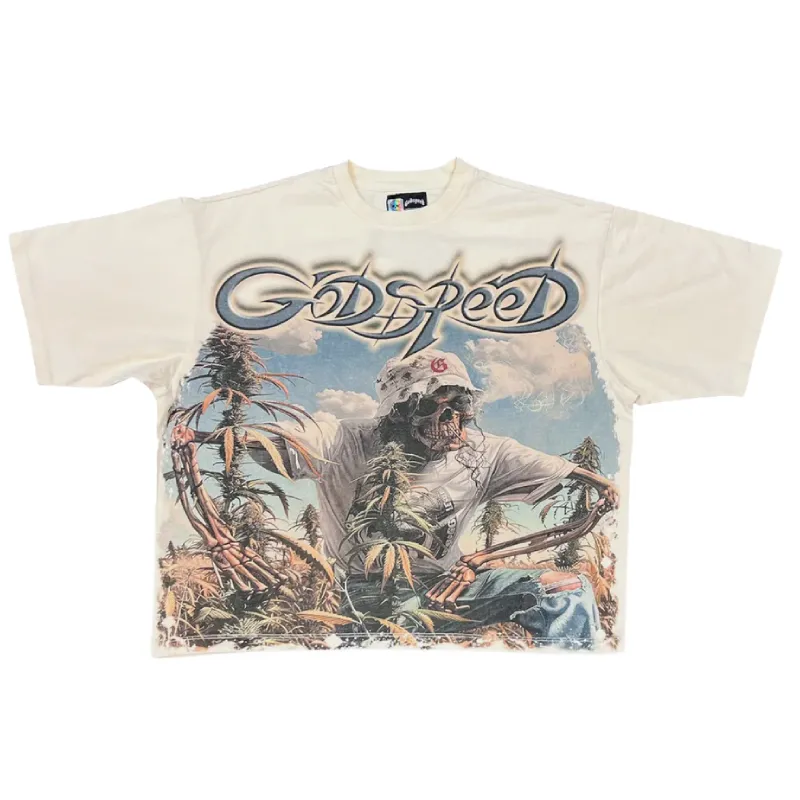 White Godspeed Outdoor Crew Neck T-Shirt - Godspeed White Godspeed Outdoor Crew Neck T-Shirt