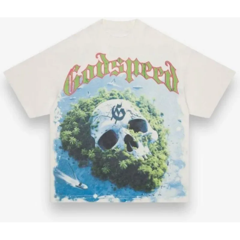 White Godspeed Skull Island T-Shirt - Godspeed White Godspeed Skull Island T-Shirt