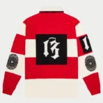 White/Red Godspeed Classic Field Rugby Shirt Back