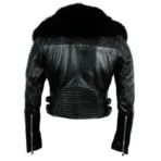 Women's Black Godspeed Moto Jacket Back Side