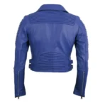 Women's Royal Blue Godspeed Moto Jacket Back Side