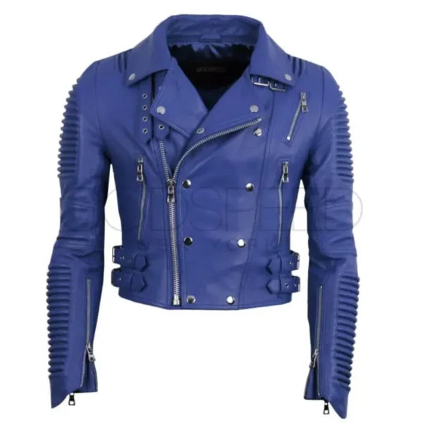 Women's Royal Blue Godspeed Moto Jacket