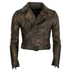 Women's Vintage Brown Godspeed Moto Jacket