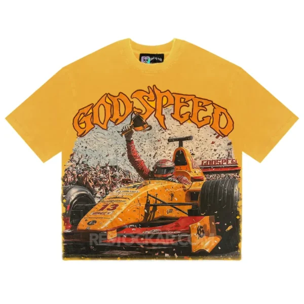 Yellow Godspeed F1 Finish Line Tee